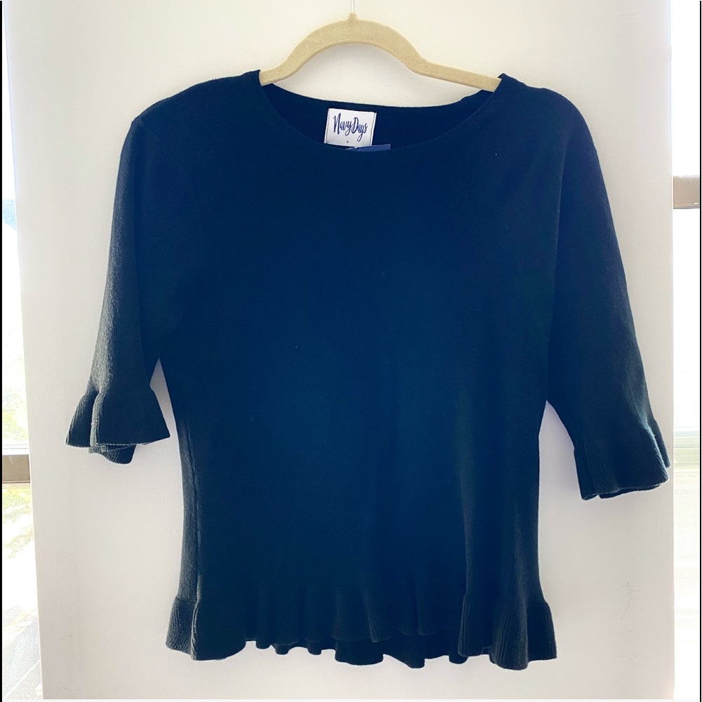 NAVY DAYS Ruffle Hem Top - Picture 4 of 6